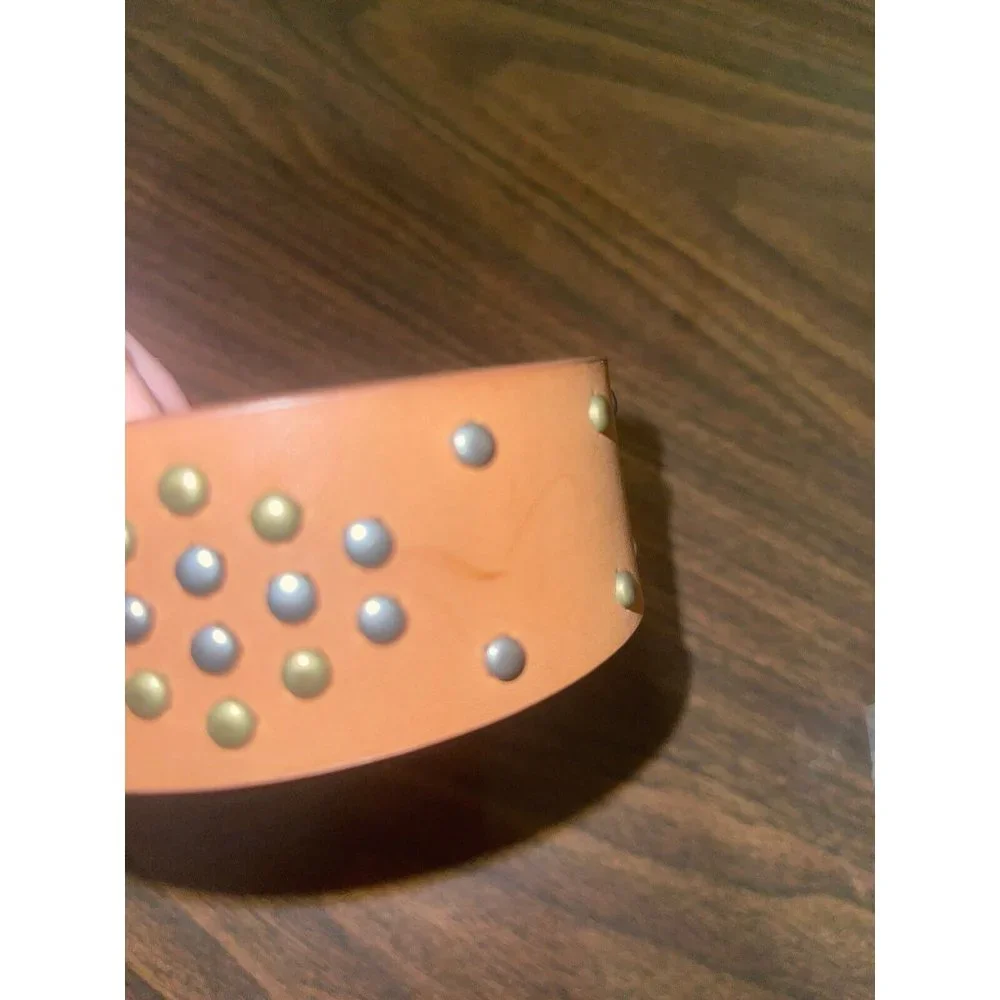 INC International Concepts Studded Belt (Cognac, Size Medium)